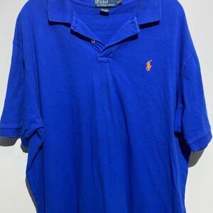 Polo By Ralph Lauren Men's Blue 100% Cotton Short Sleeve Polo Shirt Size XXL